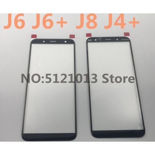 Original new Display glass For Samsung Galaxy J6 J600 J6+plus J605 J4 J415 J8 J810 Touch Screen Front Glass Panel LCD Outer Lens