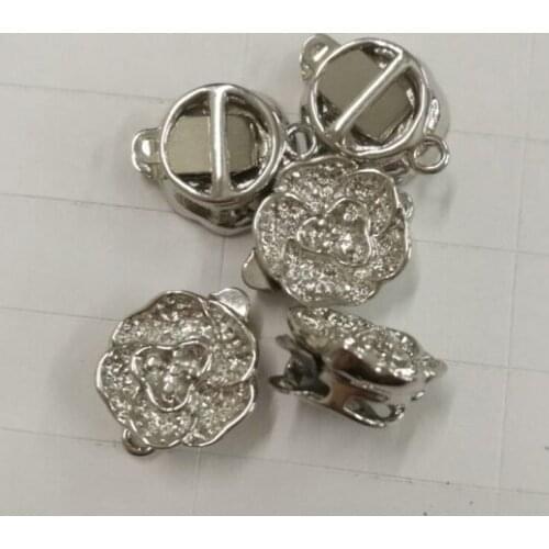 6pcs dull silver Plated flower charms t046