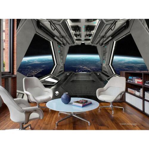 Custom photo 3d wallpaper Spaceship capsule cabin KTV background living room home decor 3d wall murals wallpaper for walls 3 d