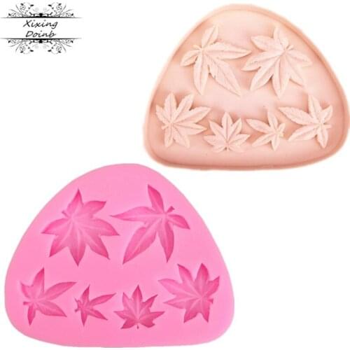 3D maple leaf shape cake decoration silicone mold chocolate cake truffle cake candy cake tool