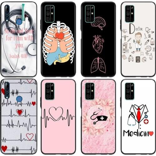 Nurse Medical Medicine Silicone Cover For Huawei Honor 30i 30S 30 20S 20 V20 10i 10X 10 9A 9S 9C 9X Pro Lite Phone Case
