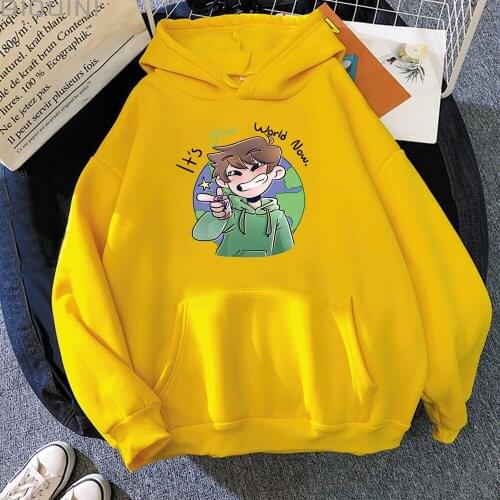 Eddsworld Hoodie Kawaii Clothes for Tees Cartoon Novelty Style Aesthetic Sweatshirt Men Autumn Winter Fashion Tops Student Loose