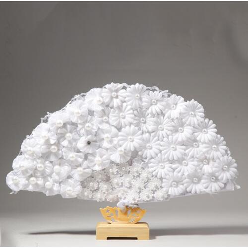 Wedding Flower Bride Feather Fan For Dance Props Handheld Feather Non-Folding Fan Wedding Party Supply