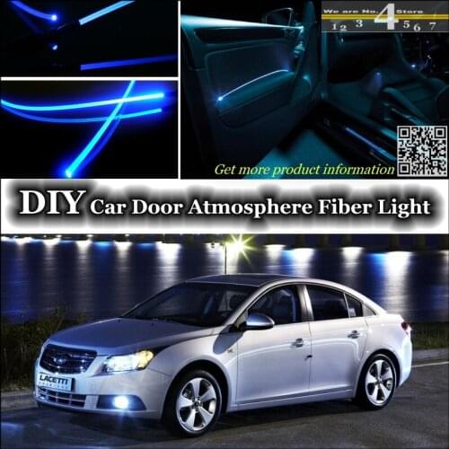 Interior Ambient Light Tuning Atmosphere Fiber Optic Band Lights For Daewoo Lacetti Nubira Gentra J200 Door Panel illumination