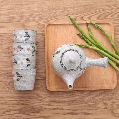 Japanese ceramic Kungfu teaware tea ceremony pot cup Korean Chinese handmade puer oolong teacup teapot set snow glaze