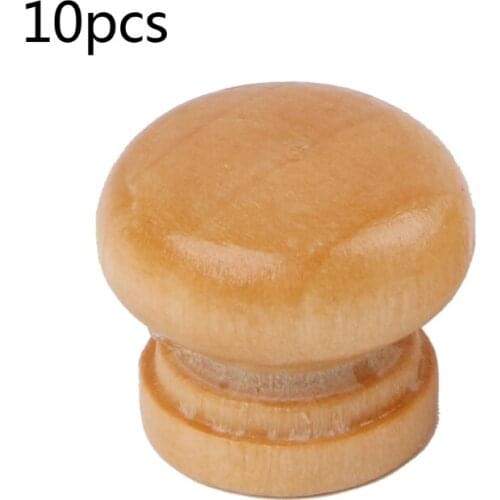 YYSD 10pcs Natural Wooden Cabinet Drawer Wardrobe Door Knob Pull Handle Hardware