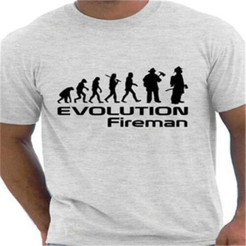 Women Men New Arrivals Fashion Evolution of A Fireman Printed T-shirt Women Tee Men Funny Short Sleeve Tee Summer Casual Tops