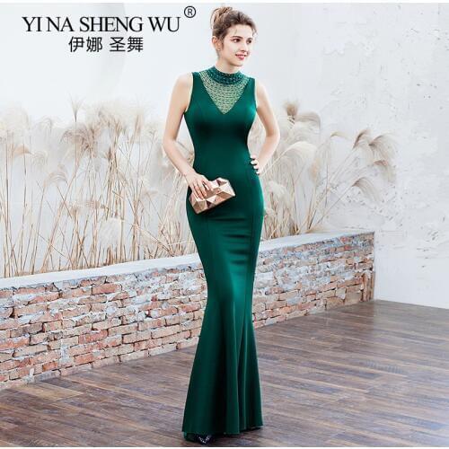 New Slim Mermaid Dress Long Satin Formal Banquet Dress Elegant Host Dress Annual Meeting Dress Vestidos De Fiesta Largos