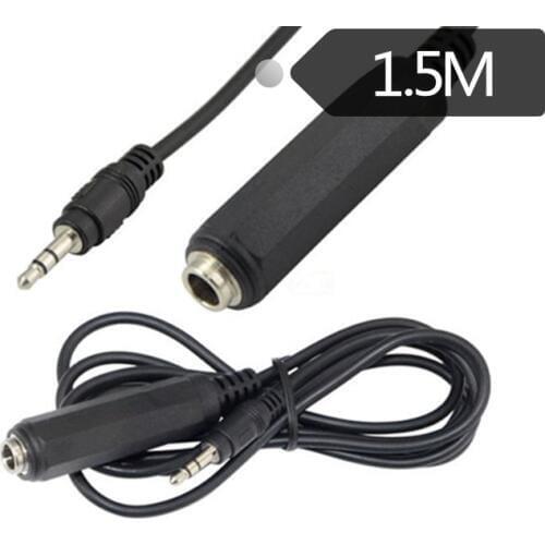 1.5 meters big three core 6.35mm audio connection signal line 3.5 to 6.5 power amplifier speaker male to female extension cable