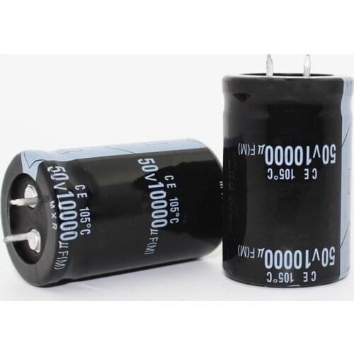 10pcs 10000uF 50V 50V10000uF Aluminum Electrolytic Capacitors 25*50mm