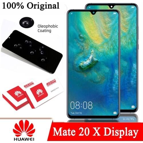 100% Original 7.2'' Display with frame for Huawei Mate 20 X LCD Touch Screen Digitizer Assembly Repair Parts