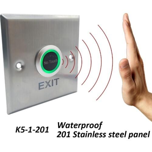 201 stainless steel IP68 Waterproof Contacless No Touch Infrared Door Exit Button