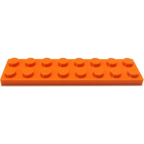 40PCS/lot DIY Building Blocks 2x8 Dots 13 Colors Educational Creative Bricks Size Compatible With lego Toys for Children