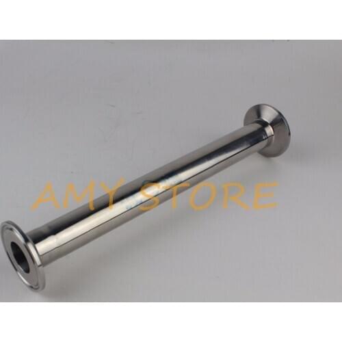 63mm 2.5" Pipe OD Sanitary Ferrule Straight Ferrule OD 77mm Pipe Fitting SS304 Tri Clamp Spool Quick Connector Length 20" 500mm