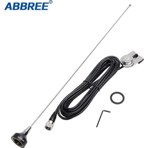 ABBREE NA-37 VHF 136-174MHz NMO Antenna Mount RG-58U 5M/16.4ft Coaxial Cable for QYT TYT Kenwood Mobile Radio Walkie Talkie