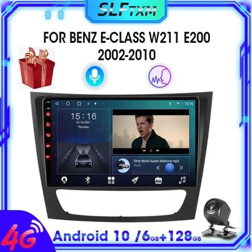 SLFTXM 2 din Android10.0 Car Radio for Mercedes Benz E-class W211 E200 CLS 2002-2010 Multimedia Video Player Navigation GPS RDS