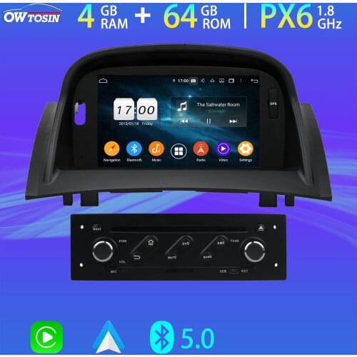 PX6 4G+64G Car DVD Multimedia Player For Renault Megane 2 II 2003-2009 Bluetooth 5.0 Tethering Android 10 GPS Radio 4G LTE DAB