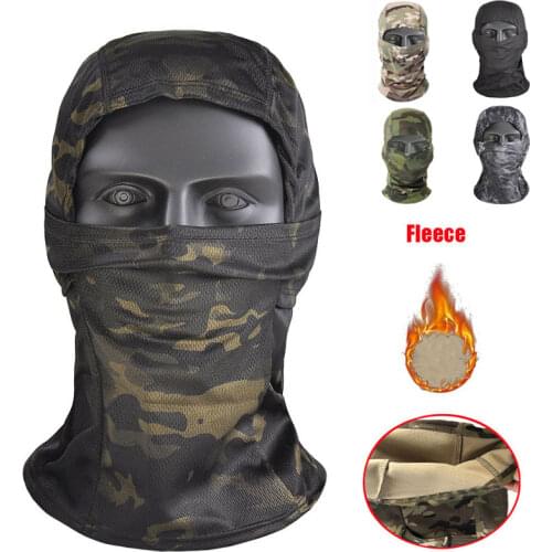Witner Warm Tactical Balaclava Full Face Mask Army Tactical CS Wargame Ski Cycling Face Shield Hat Airsoft Hunting Accessories