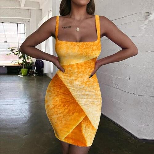 Giyu Brand Novelty Dresses Women Food Vestido Sexy Creativity Ladies Dresses Art 3d Print Womens Clothing Mini Evening New