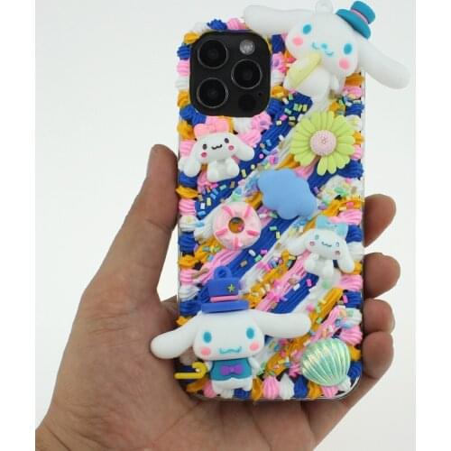 New kawaii big-eared dog phone case for iphone 12 11 pro max 13 7 8 plus x xsmax xr se samsung xiaomi huawei apple cover woman