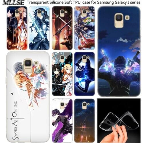 Hot Anime Sword Art Online Soft Silicone Case For Samsung Galaxy J2Pro J4 J6 J8 2018 J3 J5 J7 2016 2017EU Prime CORE Plus Cover