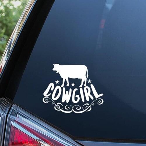 Black/Sliver Cowgirl Vinyl Sticker Waterproof Rear Windshield Vinyl Decor Creative Car Accessories S436