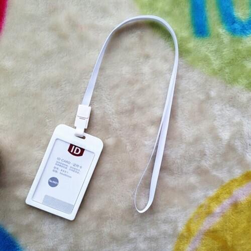 Dropship Candy Colors Name Credit Card Holders Bank Card Neck Strap Card Bus ID Holders Women Men Identity Badge With Lanyard