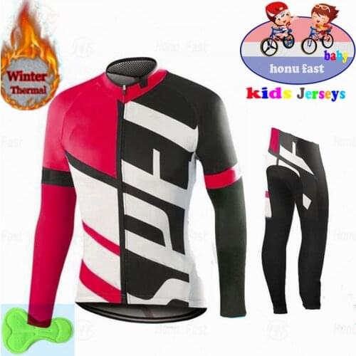 Winter Children Long Sleeve Cycling Wear Clothes Bicycle Breathable Cycling Jersey Pants Set Kids Quick Dry Girls Clothing Set