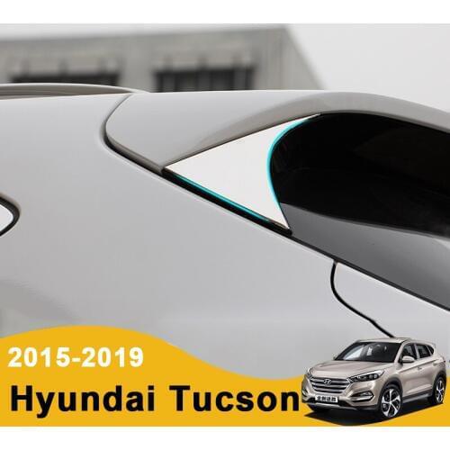 Chrome Car Rear Spoiler Conner Rear Door cover Decorative Trims For Hyundai Tucson 2015 2016 2017 2018 2019 Accessories