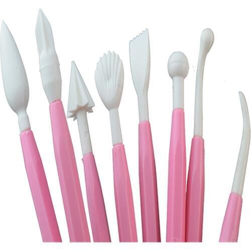 Sculpture Tools Plastic Polymorph Polymer Clay Kids Plasticine Ball Stylus Fondant Flower Patel Detail Sculpting Carver Tool