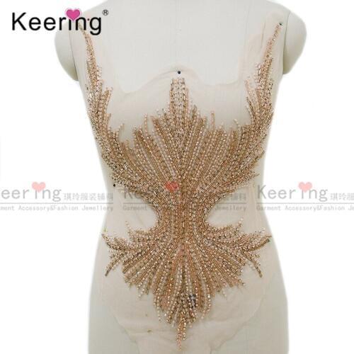 Hand-made fabric bodice applique For Wedding Dress WPH-1725