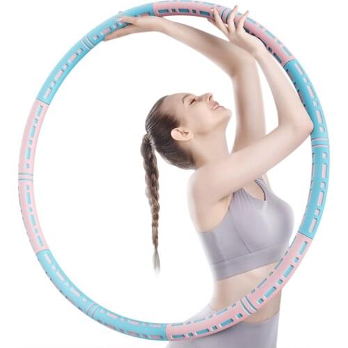 6 Parts Detachable Stainless Steel Sport Hoop Hoola Aro Fitness Training Gym At Home Massage Waist Ring Weight Loss Hulla Circle