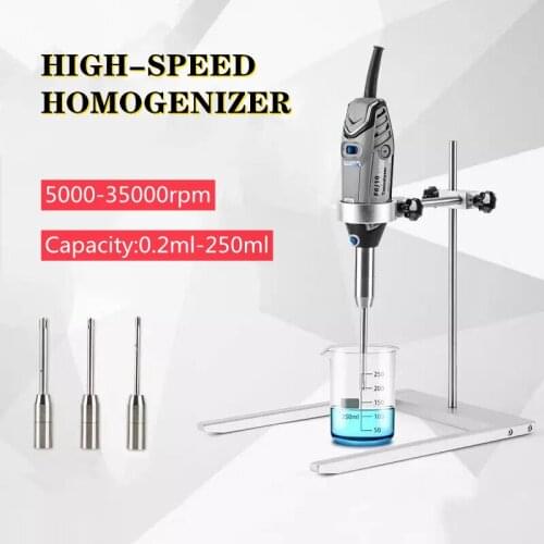 Lab Equipment Homogenizer Disperser Mixer Laboratory Adjustable High Speed Homogenizer Biological Chemical Cell Research Tool