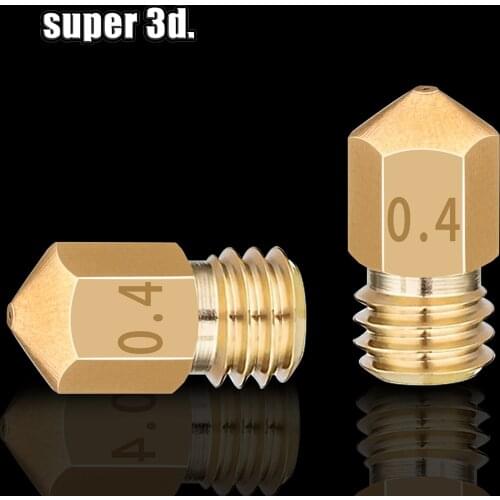 20/50/100pcs MK8 Brass Nozzle 0.4MM Extruder Print Head Nozzle parts For 1.75MM CR10 CR10S Ender-3 3D Printer Accessories