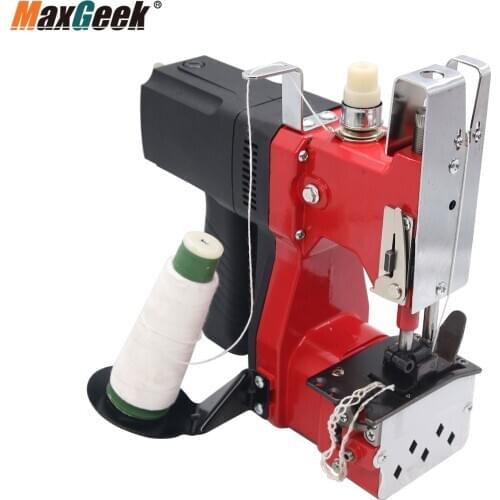 Maxgeek 110V/220V Industrial Portable Bag Closer Sewing Machine For Kraft Paper Bags Woven Bags Rice Bags