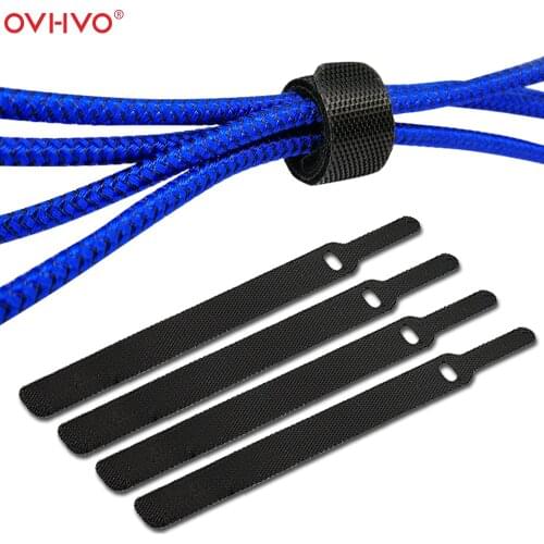 OVHVO Cable Winder Reusable Cable Organizer For Fastening Earphone Mouse USB Cable Management Ties 14.5cm Nylon Wire Protector