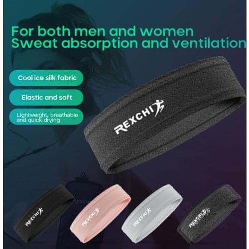 Unisex Sport Cotton Sweatband Headband For Men Women Yoga Hairband Gym Stretch Head Bands Strong Elastic Fitness Basketball Band