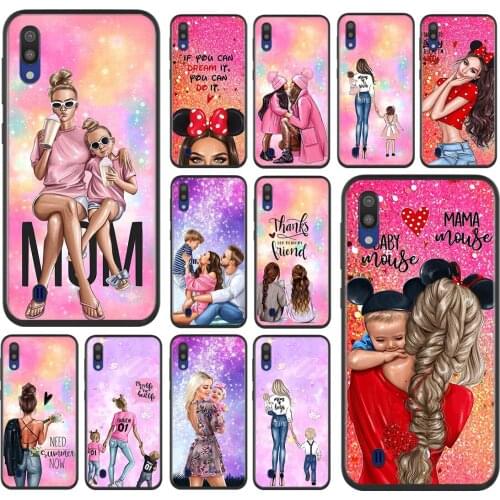 Lucky Cute Mom baby For Samsung Galaxy A90 A80 A70 S A60 A50S A30 S A40 S A2 A20E A20 S A10S A10 E Soft Phone Case