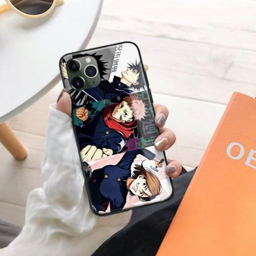 Jujutsu Kaisen Anime Glass Soft Silicone Phone Case FOR IPhone SE 6s 7 8 Plus X XR XS 11 12 Mini Pro Max Sumsung Cover Shell