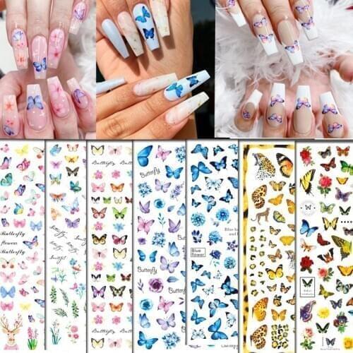 Morixi nail art sticker butterfly kiss heart image printing for Valentines Day ultra thin big size nail foils JM003