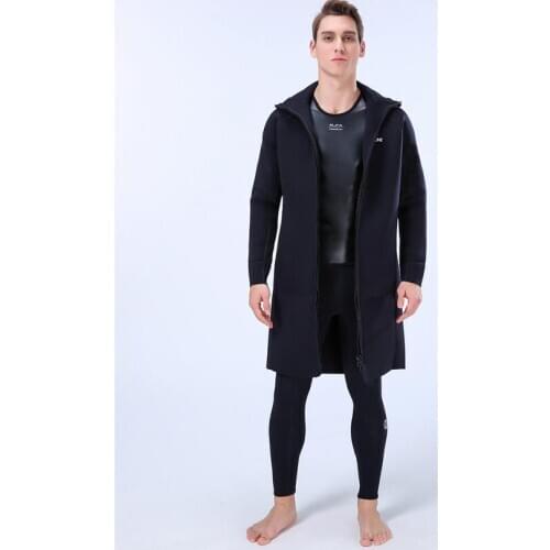 SLINX 3MM Men Women Neoprene Hooded Windbreaker Wetsuit Diving Suit Keep Warm Swimwear for Snorkeling Fishing Swimming