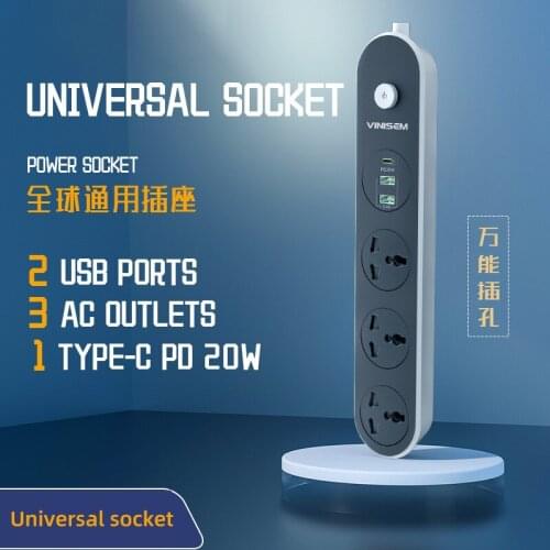 New global universal PD20W fast charging desktop power supply board USB multi-function socket Type C fast charging source board