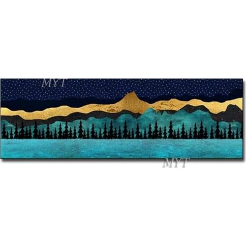 New Hand-painted Painting Design Gold Foil Canvas Oil Painting Art Modern Home Wall Showpiece Acrylic Artwork For Living Room