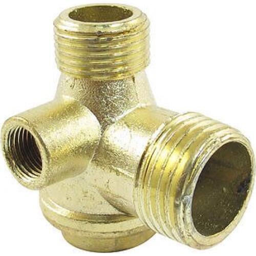 9mm Female Threaded Brass Air Compressor Check Valve Gold Tone