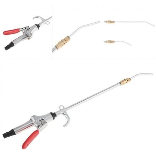 Spray Gun Telescopic-type Pneumatic Gun Manual Blowing Dust Gun with Press Type Switch and 80mm Scalable Nozzle for Machinery