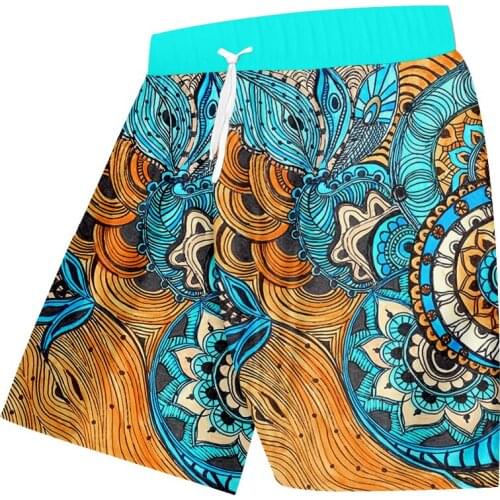 UJWI Summer Hot Shorts Mens Hip-hop 3D Printed Sports Shorts Colorful Totem Factory Direct Supply Sports Pants Original Design
