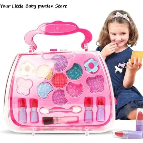 Princess Pretend Play Kit Makeup Box Girls Safe Non-toxic Toys Makeup Set Kids Beauty Safety Toy For Children Girl