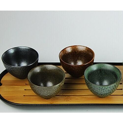 Retro ceramic Puer tea cup Vintage master single cup stoneware personality kiln variant tea bowl accessories home decor