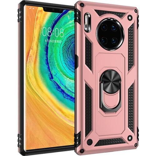 Luxury Magnet Metal Phone Case For Huawei P30 30lite 30pro Honor 10 9 Note 9 10 Shockproof Crash Shell Car Bracket Silicone Case