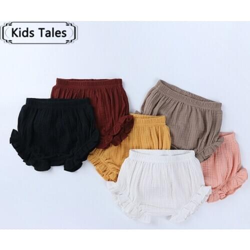 Infant Kids Harem Pants Cotton Linen Shorts Newborn Baby Boys Girls Short Trousers PP Pants Diaper Covers Bloomers 0-24M SK153